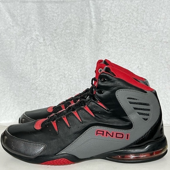 AND 1 Men's Grey/Black High Top Basketball Athletic Sneakers Shoes SZ US 11 - Picture 2 of 11